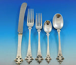 Crusader Old Newbury Crafters Sterling Silver Flatware Set Service 41 pcs Dinner