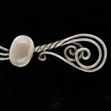 George Shiebler Sterling Pin with Moonstone #1773 (#J5429)