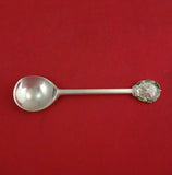 Georg Jensen Sterling Silver Teaspoon Christmas 1971 Enamel 6" Flatware