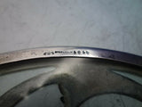 Glass Trivet with Sterling Silver Overlay Footed Floral 12" Vintage (#6237)