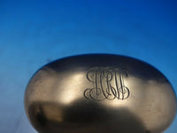 English Victorian Sterling Silver & Glass Dresser Jar Oval London 1896 (#6632)