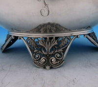 Wood and Hughes Sterling Silver Centerpiece Bowl Applied Cast Feet #34 (#3857)