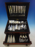 Moderne by Adra Sterling Silver Flatware Set Modernism Worked w/Adler 60 Pcs