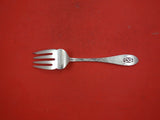 Antique Hammered by Shreve Sterling Silver Cold Meat Fork pierced handle 7 1/2"
