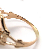 10k Yellow Gold 5 Carat Cat's Eye Genuine Natural Moonstone Ring (#J5670)