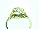 Rare 14k Yellow Gold Filigree Ring w/1.14ct Genuine Natural Aquamarine (#J2542)