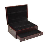 Wallace Dark Walnut Finish 1-Drawer Flatware Chest - Silverware Storage - New