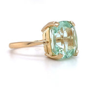 18k 6.39ct Mint Green Genuine Natural Tourmaline Ring Jewelry (#J5742)