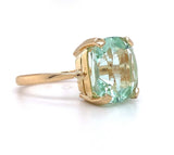 18k 6.39ct Mint Green Genuine Natural Tourmaline Ring Jewelry (#J5742)