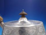 Georgian John Touliet English Sterling Silver Tea Pot Wood Handle (#4081)