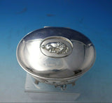 Swedish Sterling Silver Tea Caddy Leaf Border Footed Lion Paws with Key (#5523)