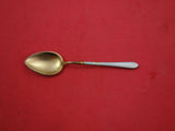Norwegian Sterling Silver Demitasse Spoon set of 6 in fitted box vermeil 3 7/8"
