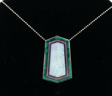 Kaufmann Sterling Genuine Natural Opal Intarsia Large Pendant (#J5396)