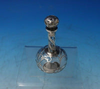 Gorham Glass Perfume Bottle with Sterling Silver Overlay 3 1/2" x 1 7/8" (#5927)