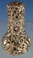 Repousse by Unknown Sterling Silver Salt Shaker #350 3" Tall (#2838) Vintage