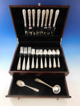 Repousse by Kirk Sterling Silver Flatware Set for 8 Service 34 pieces Dinner