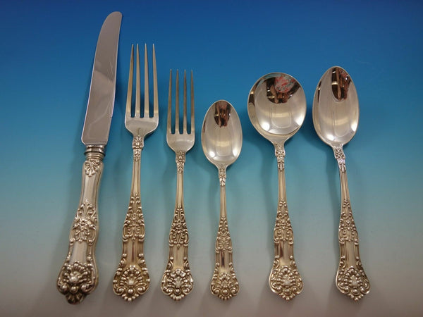 Queens by Birks Sterling Silver Flatware Set Dinner Service 37 pieces Canadian