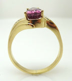10k 2.35ct Genuine Natural Rhodolite Garnet Ring with Diamonds (#J3612)