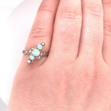 10k Yellow Gold Victorian Opal and Seed Pearl Ring (#J5516)