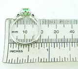 14k White Gold 1.05ct Tsavorite Genuine Natural Garnet and Diamond Ring (#J5127)