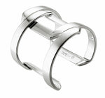 Pliage Christofle France Sterling Silver Double Cuff Bracelet Modern New