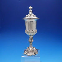 German Weighted 812 Silver Chalice Cup with Cover pre-1886 Vintage (#4302)