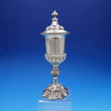 German Weighted 812 Silver Chalice Cup with Cover pre-1886 Vintage (#4302)