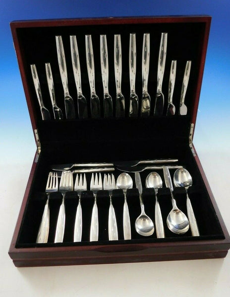 48 Piece Silverware Set Stainless Steel Flatware Serving Set