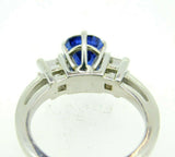 Platinum 2.36ct Blue Genuine Natural Sapphire Diamond Ring w/GIA Report (#J5036)