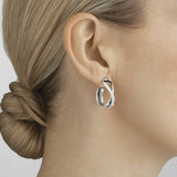 Infinity by Georg Jensen Sterling Silver Earhoops Earrings - New