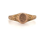 10k Baby Ring with Scrolly Band "D" Initial Size 2.5 Child's Jewelry (#J5886)
