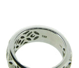 Wide 14k White Gold Genuine Natural Diamond Pierced Band 1/2cts (#J3738)