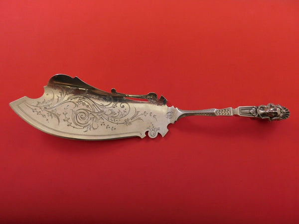 Braverman and Levy Art Silver Circa 1860-1883 Coin Silver Fish Server 3-D Woman