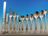 English King by Tiffany Co. Sterling Silver Flatware Set Service 96 pcs Dinner