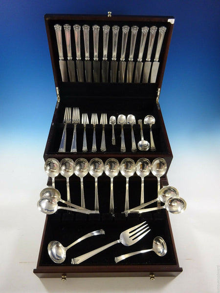 Louis Xv by Whiting Sterling Silver Flatware Set for 12 Service 77