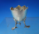 German 800 Silver Poached Egg cups Set of 6 with Chicken Feet (#6242)