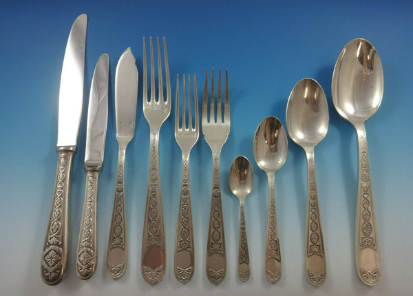 Villeroy by Christofle Silverplate Flatware Dinner Service 12 Set 119 Pcs France