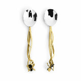 Michael Aram - Black Iris Stainless Steel and Brass Serving Set Gold - 111217