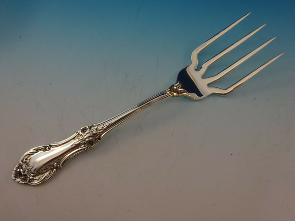 Wild Rose by International Sterling Silver BBQ Serving Fork 7 3/4" Custom Made