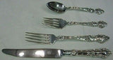 Meadow Rose By Wallace Sterling Silver Dinner Size Place Setting(s) 4pc