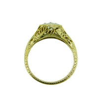 Art Deco 14k Yellow Gold 1/3ct Genuine Natural Diamond Filigree Ring (#J4634)