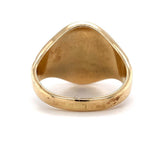 10k Yellow Gold Men's Genuine Natural Black Onyx and Diamond Ring (#J5861)