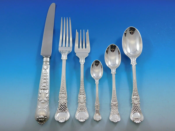 Coburg by CJ Vander English Sterling Silver Flatware Set 12 Service Dinner 79 pc