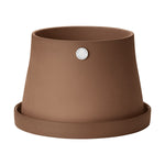 Georg Jensen Denmark Stainless Steel TERRA Terracotta Pot & Saucer Medium - New
