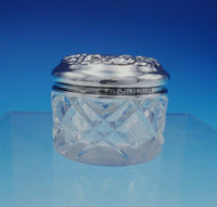 Hamilton and Diesinger Sterling Silver Dresser Jar with Glass Floral (#3369)