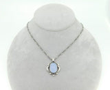 Georg Jensen Sterling 2019 Blue Chalcedony Pendant Jewelry (#J4346)