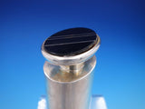Judaica 925 Sterling Silver Perfume Bottle with Black Stone Inlay (#4317)