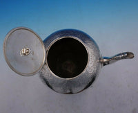 Victorian 1837 English Silver Hand Chased Tea Pot by Charles Gordon (#4246)