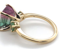 14k Gold 5.25 Carat Bi-Color Watermelon Genuine Natural Tourmaline Ring (#J6531)