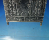 German .800 Silver Tea Caddy / Spice Landscape Woman Dog Sheep (#6076)